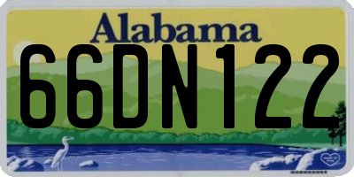 AL license plate 66DN122