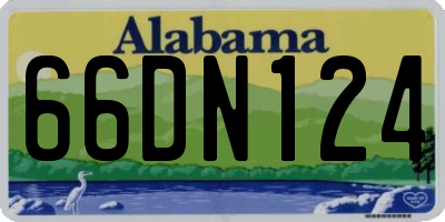 AL license plate 66DN124