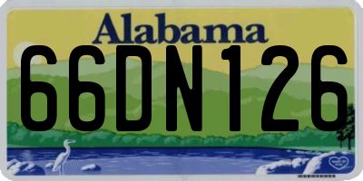 AL license plate 66DN126