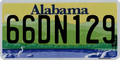 AL license plate 66DN129