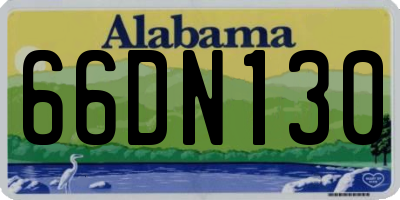 AL license plate 66DN130