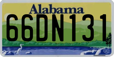 AL license plate 66DN131