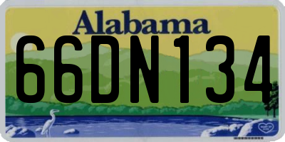 AL license plate 66DN134