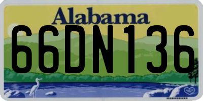 AL license plate 66DN136