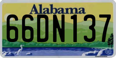 AL license plate 66DN137