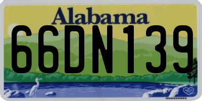 AL license plate 66DN139