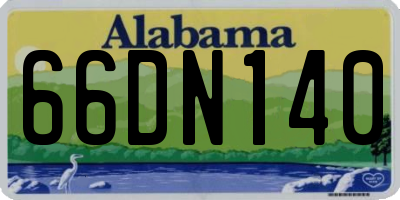 AL license plate 66DN140