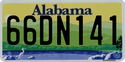 AL license plate 66DN141