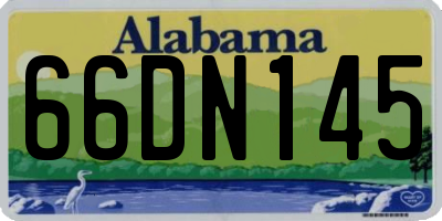 AL license plate 66DN145