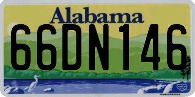 AL license plate 66DN146
