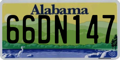 AL license plate 66DN147