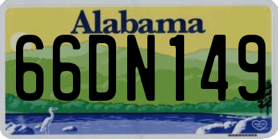 AL license plate 66DN149