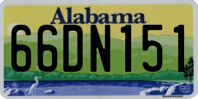 AL license plate 66DN151