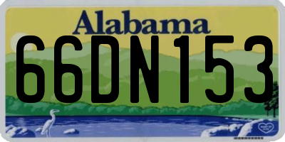 AL license plate 66DN153