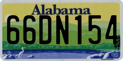 AL license plate 66DN154
