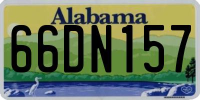 AL license plate 66DN157