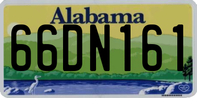 AL license plate 66DN161