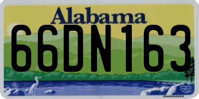 AL license plate 66DN163