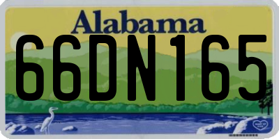 AL license plate 66DN165