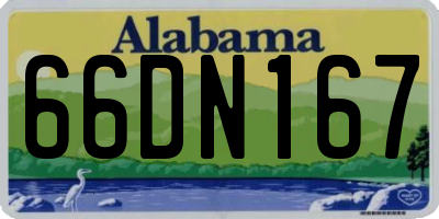 AL license plate 66DN167