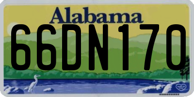 AL license plate 66DN170