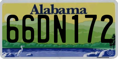 AL license plate 66DN172