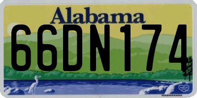 AL license plate 66DN174