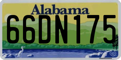 AL license plate 66DN175