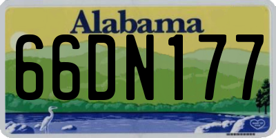 AL license plate 66DN177