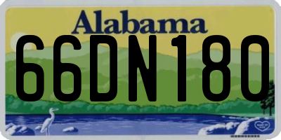 AL license plate 66DN180