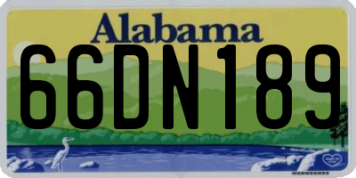 AL license plate 66DN189
