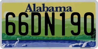 AL license plate 66DN190