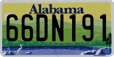 AL license plate 66DN191