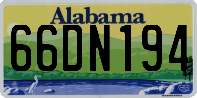 AL license plate 66DN194