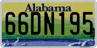 AL license plate 66DN195