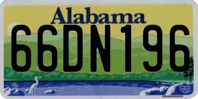 AL license plate 66DN196