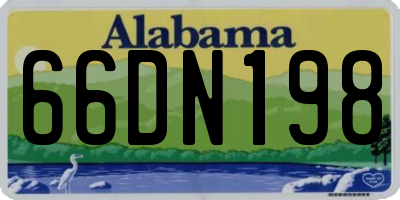 AL license plate 66DN198