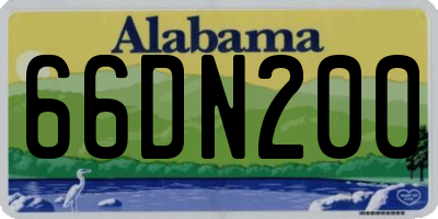 AL license plate 66DN200