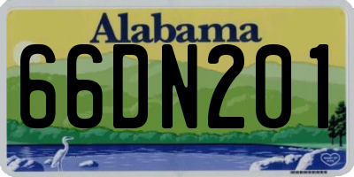 AL license plate 66DN201
