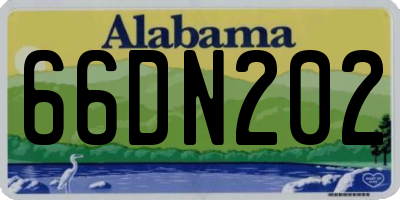 AL license plate 66DN202