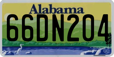 AL license plate 66DN204