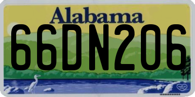 AL license plate 66DN206