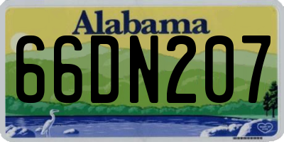 AL license plate 66DN207