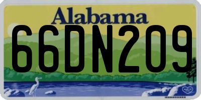 AL license plate 66DN209
