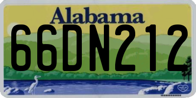 AL license plate 66DN212
