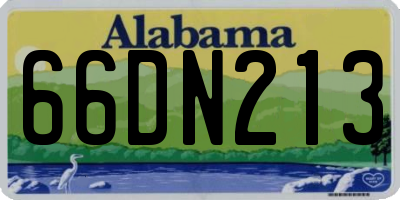 AL license plate 66DN213