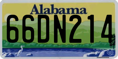 AL license plate 66DN214