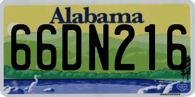 AL license plate 66DN216