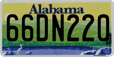 AL license plate 66DN220