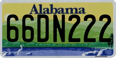 AL license plate 66DN222